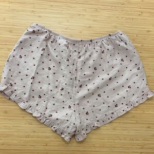 Floral Ruffle Hem Shorts Pretty Garbage